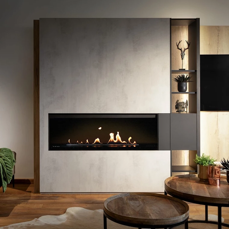Chimenea Bioetanol Automático Inteligente de llama variable de 120cm