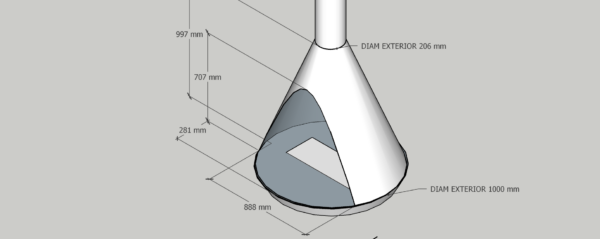Zurich con quemador perspectiva Zúrich con quemador perspectiva cotas