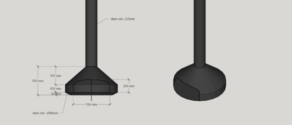 chimenea Andorra a 1 cara op2 cotas
