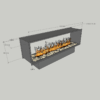 chimenea 150cm a 2 caras cotas chimenea 150cm a 2 caras cotas